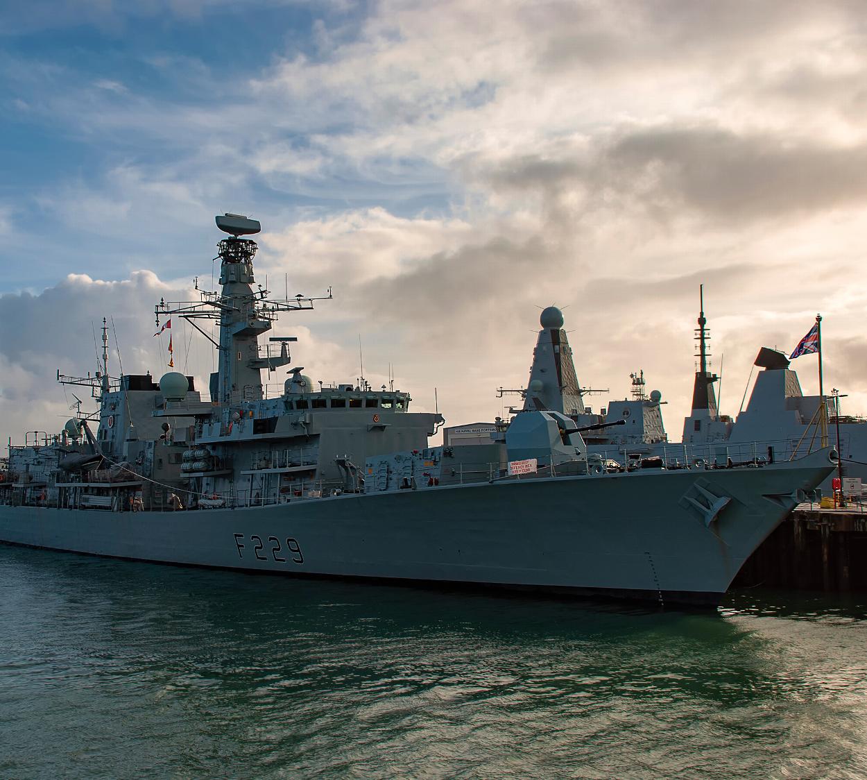 Modern British navy ship