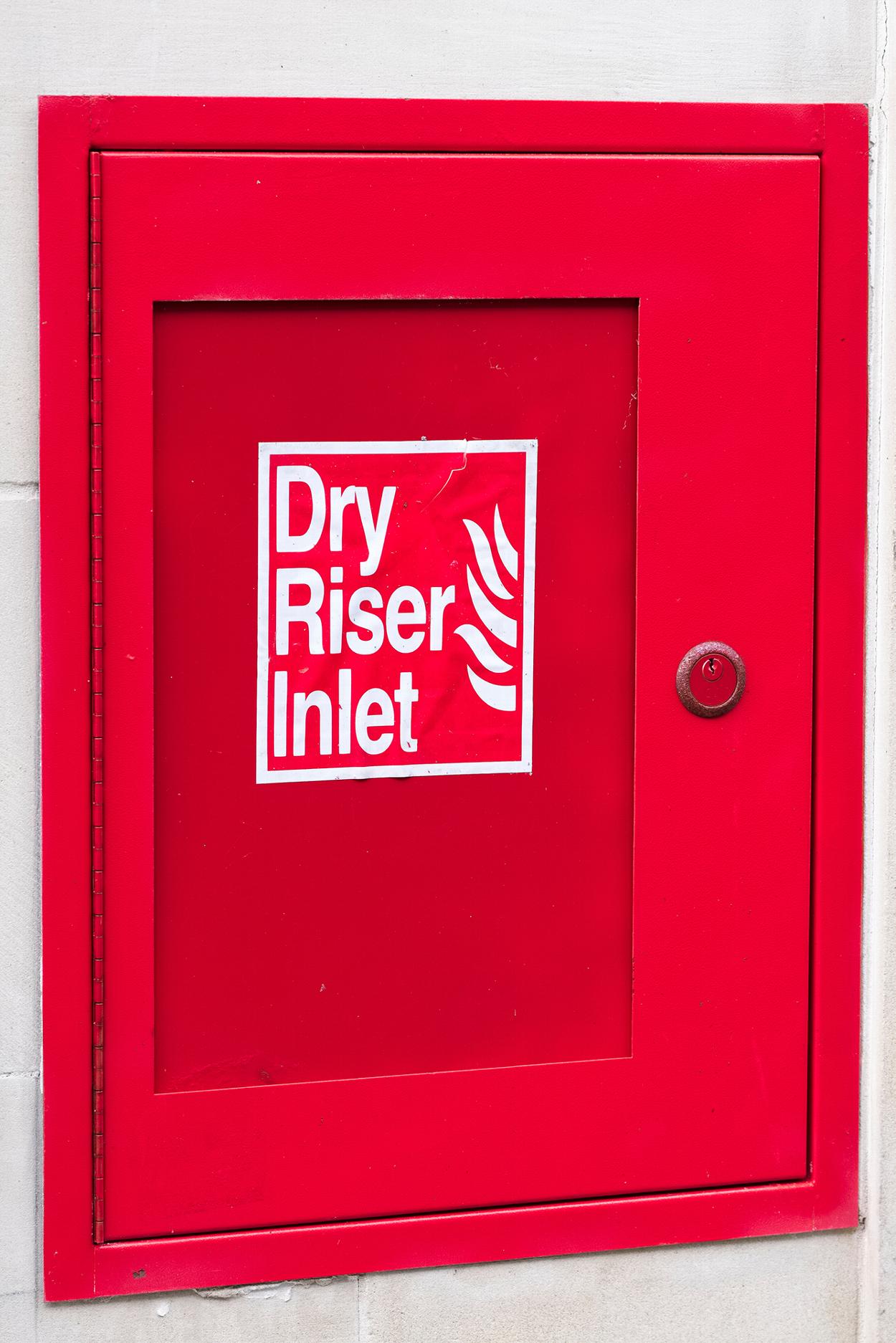 Dry riser inlet door